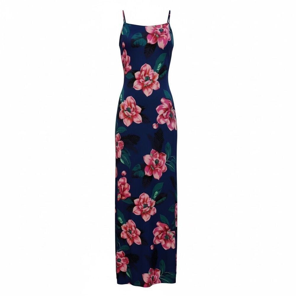 Banana republic black label spaghetti strap maxi dress tag size